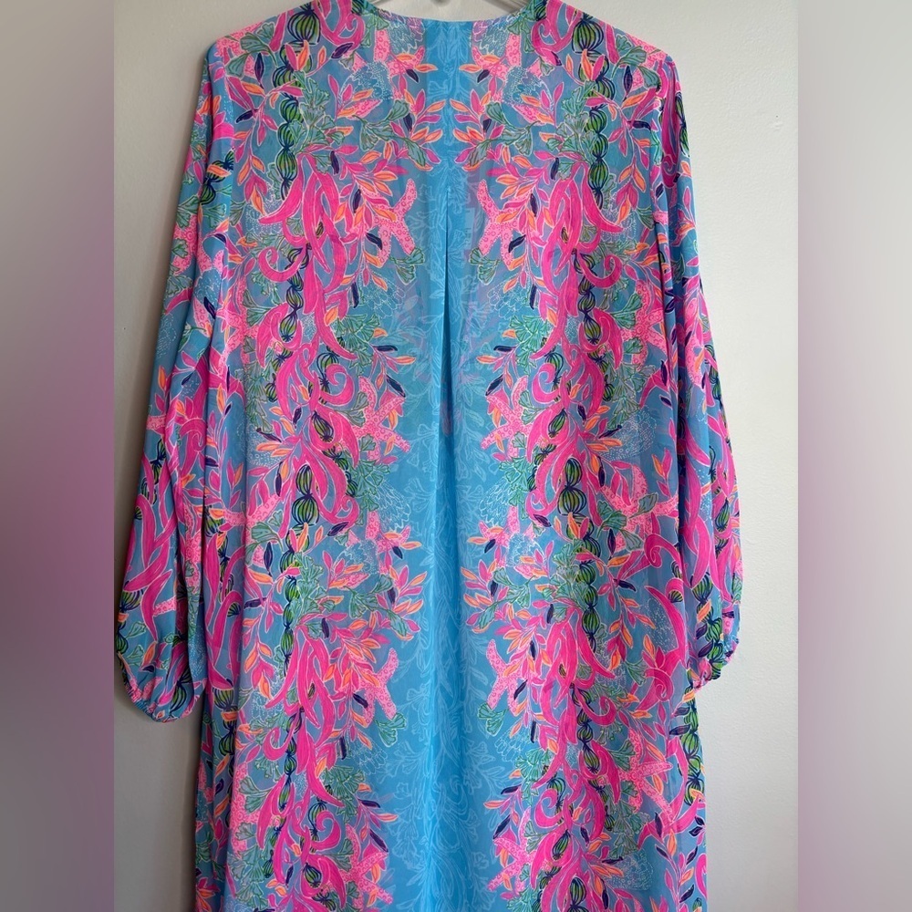 LILLY PULITZER FREY LONG SLEEVE MAXI SWIM COVER UP - Picture 5 of 7